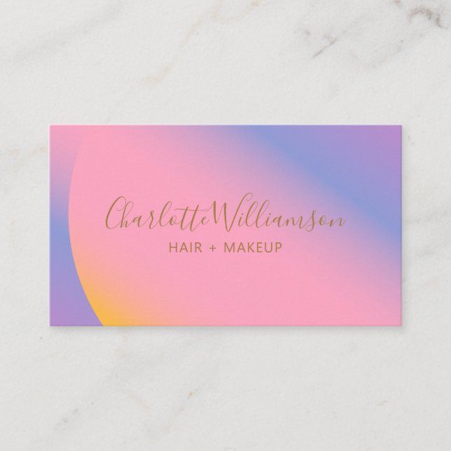 Modernes strahlend rosa Lila Schönheitsbrandmarken Visitenkarte (Vorderseite)