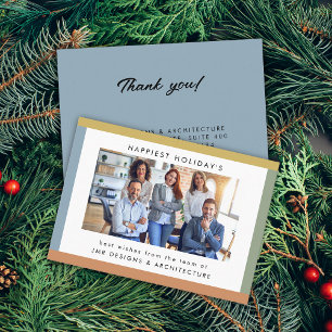 Modernes Stripes Foto Visitenkarte