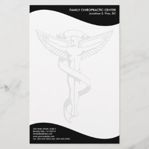 Modernes Strudel-Chiropraktik-Emblem-Briefpapier Briefpapier