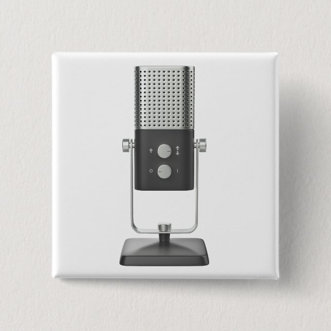 Modernes Studiomikrofon Button (Vorderseite)
