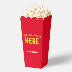 MODERNES, STYLISCH-ROT VERIFIZIERTES MARKENPOPCORN GESCHENKSCHACHTEL