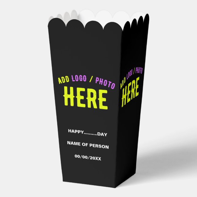 MODERNES, STYLISCH-SCHWARZKONTROLLIERTES MARKENPOP GESCHENKSCHACHTEL (Vorderseite)