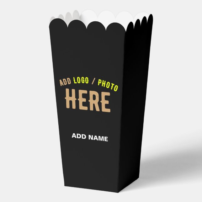 MODERNES, STYLISCH-SCHWARZKONTROLLIERTES MARKENPOP GESCHENKSCHACHTEL (Vorderseite)