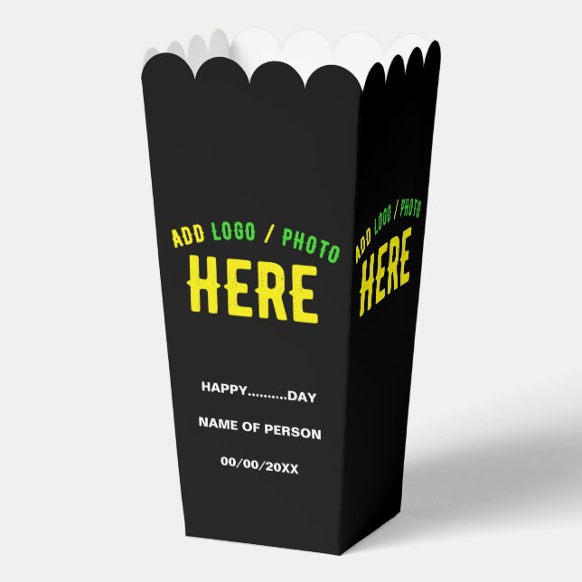 MODERNES, STYLISCH-SCHWARZKONTROLLIERTES MARKENPOP GESCHENKSCHACHTEL (Vorderseite)