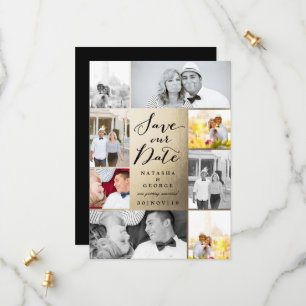 Modernes stylisches Kalligrafie-Script 8 Multi-Fot Save The Date