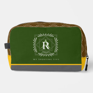 Modernes, stylisches Monogram Green Waschbeutel