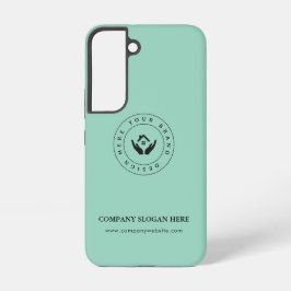 Modernes Stylist mit bearbeitbarem Logo und Text Samsung Galaxy Hülle