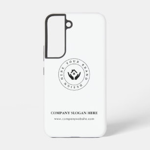 Modernes Stylist mit bearbeitbarem Logo und Text Samsung Galaxy Hülle