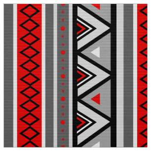 Modernes südwestliches geometrisches, rot u. stoff