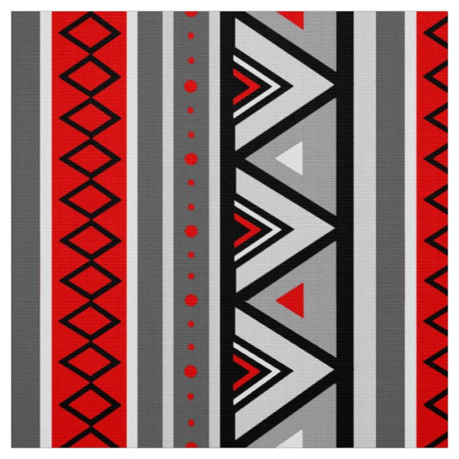 Modernes südwestliches geometrisches, rot u. stoff (Muster)