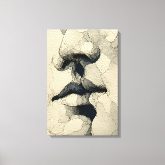 Modernes surrealistisches Porträt | Fragmentierte Leinwanddruck