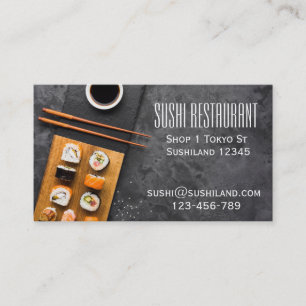 Modernes Sushi-Restaurant oder Catering-Business Visitenkarte