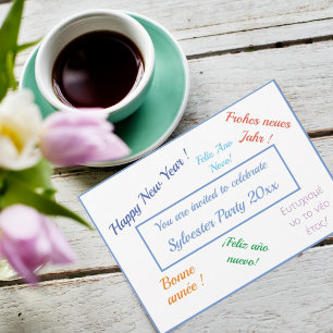 Modernes Sylvester-Party mit anpassbarer Typografi Einladung