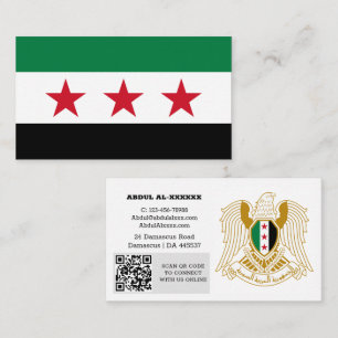 Modernes Syrien, Visitenkarte, QR-Code für syrisch Visitenkarte