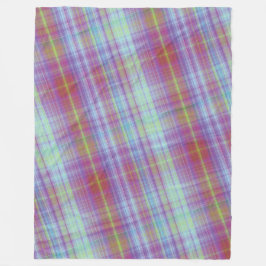 Modernes Tartan Lila Tan Kariertes Muster. Fallen Fleecedecke