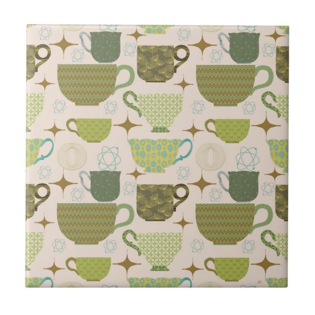 Modernes Teacup des Mittelalters Fliese (Vorderseite)