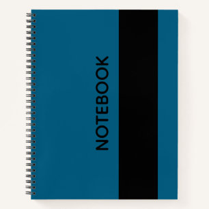 Modernes Teal- und schwarzes minimalistisches Noti Notizbuch