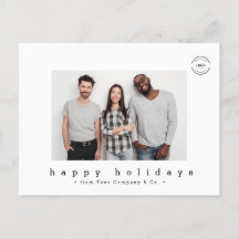 Modernes Team Minimalistisch Type Foto Happy Holid