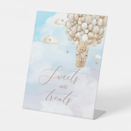 Modernes Teddy-Baby Wasserfarben-BabyshoPedestal-Z Sockelschild