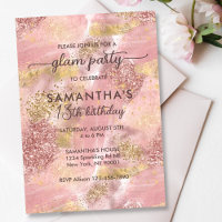 Modernes Teen Girl Glam Party Imitate Rose Gold Gl