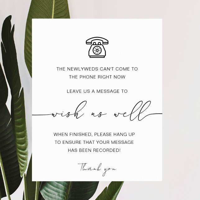 Modernes Telefonbuch | Audio Guestbook Sign Poster (Von Creator hochgeladen)