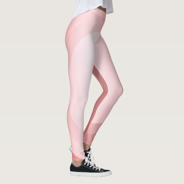Modernes Template Elegante Rose Gold Weiß Moderne Leggings (Rechts)