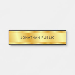 Modernes Template Gold Look Elegant Moderne Türschild