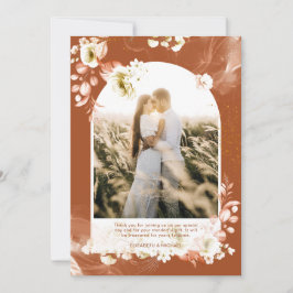 Modernes Terracotta Floral FOTO DANKE