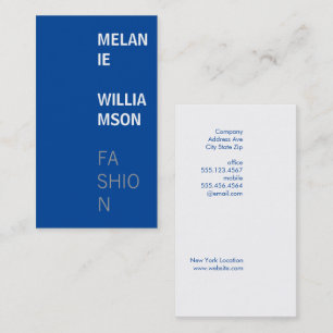 Modernes Textdesign   Blau Visitenkarte