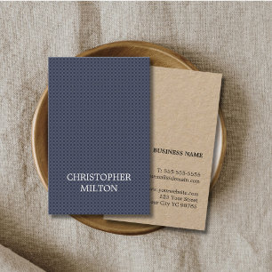 Modernes Texture Blue Kraft Paper Consultant Visitenkarte