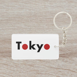 Modernes Tokio Japan Red Dots Light Color Schlüsselanhänger