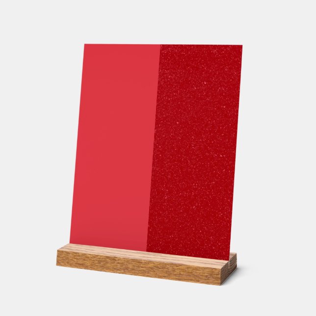 Modernes Tomatenroter Split Akryllisches Zeichen - Acrylschild (Winkel)