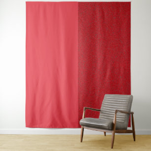 Modernes Tomato Red Split Tapestes Richtiges Geräu Wandteppich