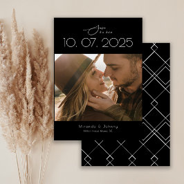 Modernes Topografisches Minimalistisches Hochzeits Save The Date