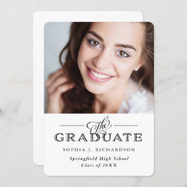 Modernes traditionelles Foto-Absolvent-Party des Einladung