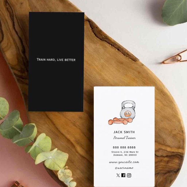 Modernes Trainer Fitness Trainer Fitness Gegerät Visitenkarte (Von Creator hochgeladen)