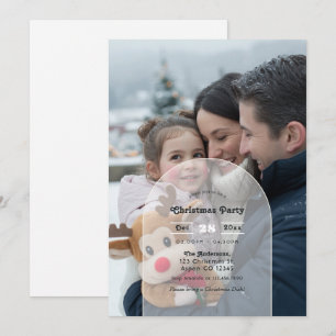 Modernes, transparentes Arch Overlay Weihnachts-Pa Einladung