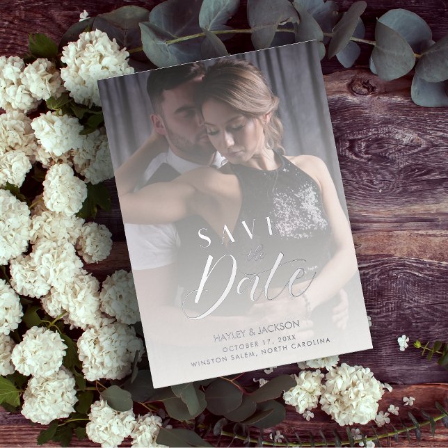 Modernes Transparentschreiben für Hochzeitsskripte Folieneinladung (Von Creator hochgeladen)