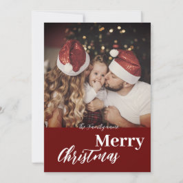 Modernes, trendige Weihnachts-Dunkle Dusky Familie Einladung