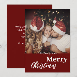 Modernes, trendige Weihnachts-Dunkle Dusky Familie Einladung