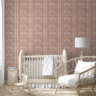 Modernes, trendiges afrikanisches Mudcloth Light P Tapete