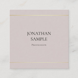 Modernes, trendiges Design Eleganter Schlichter Lu Quadratische Visitenkarte