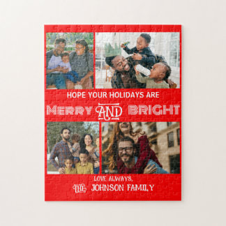Modernes trendiges Foto aus Merry und Helle Family Puzzle
