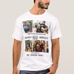 Modernes trendiges Foto aus Merry und Helle Family T-Shirt