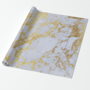 Modernes, trendiges Gold-Glitzer-Marmor Geschenkpapier