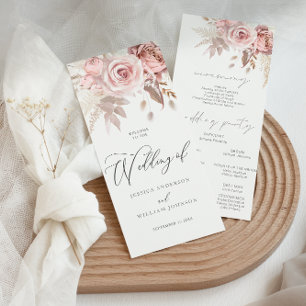 Modernes, trendiges Hochzeitsprogramm für Dusty Ro