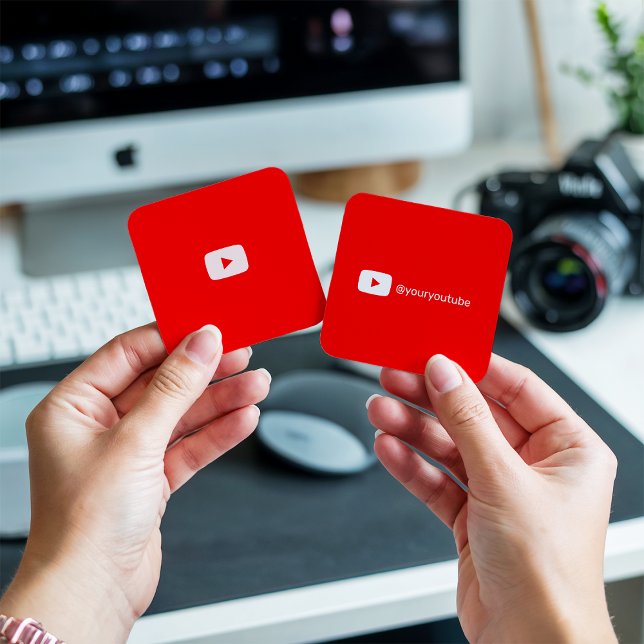 Modernes, trendiges Logo für die sozialen Medien Y Telefonnummerkarte (Modern trendy YouTube social media simple logo)