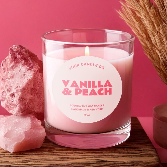 Modernes, trendiges Minimalistisches Kerzensiegel Runder Aufkleber (Von Creator hochgeladen)