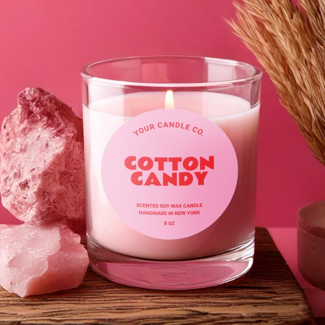 Modernes, trendiges Minimalistisches Kerzensiegel Runder Aufkleber (Von Creator hochgeladen)