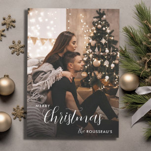 Modernes, trendiges Weihnachtsdunkel Smoky Couple  Karte